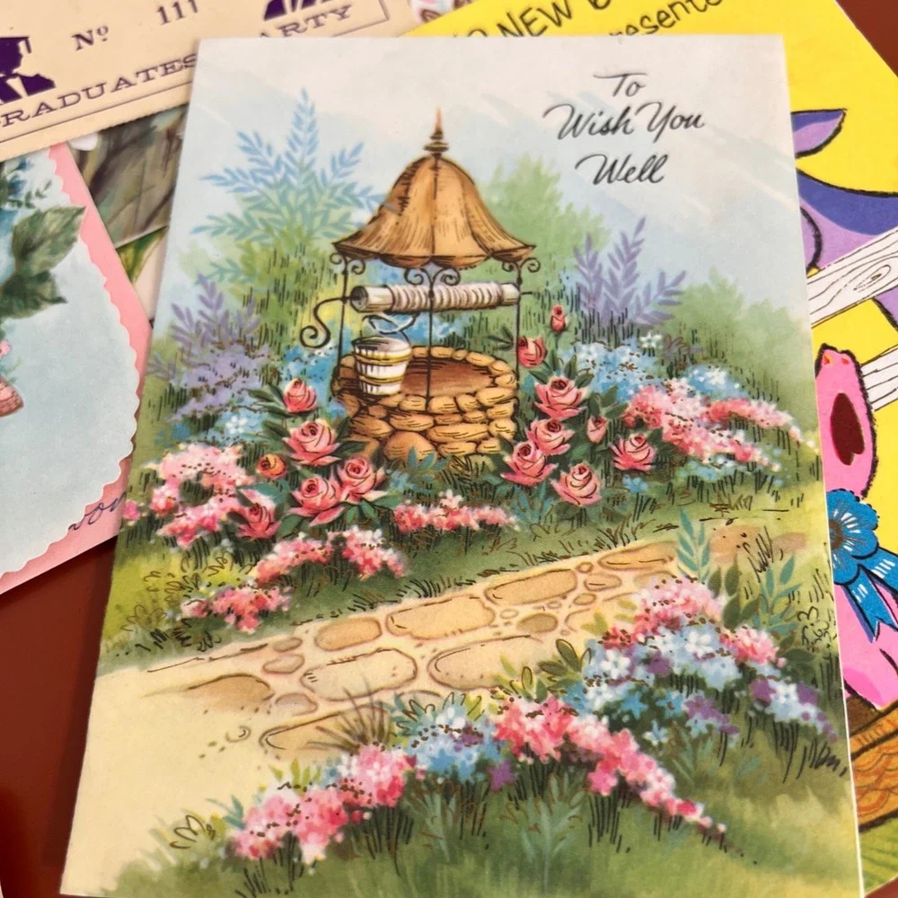 Vintage 1940-60s Greeting Card Lot of 14 Graduation Easter holiday Ephemera